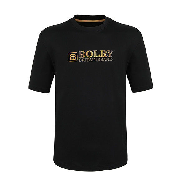Método de tejido de punto OEM / ODM Diseños de moda casual Ropa masculina de cuello redondo Tee impreso