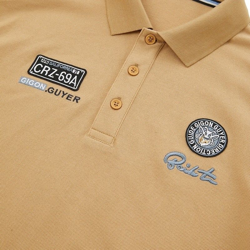 Ropa de hombre camisetas de polo de estilo casual con logotipo en relieve e impresión de doble cara