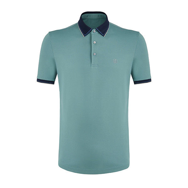 Tejido de algodón camisetas de polo personalizadas bordadas Wicking de humedad para trabajo informal