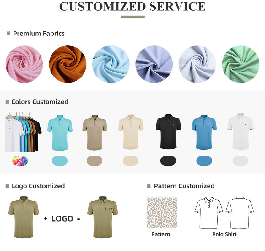 Camisetas de polo transpirables de secado rápido para hombres de algodón diseño personalizado longitud regular