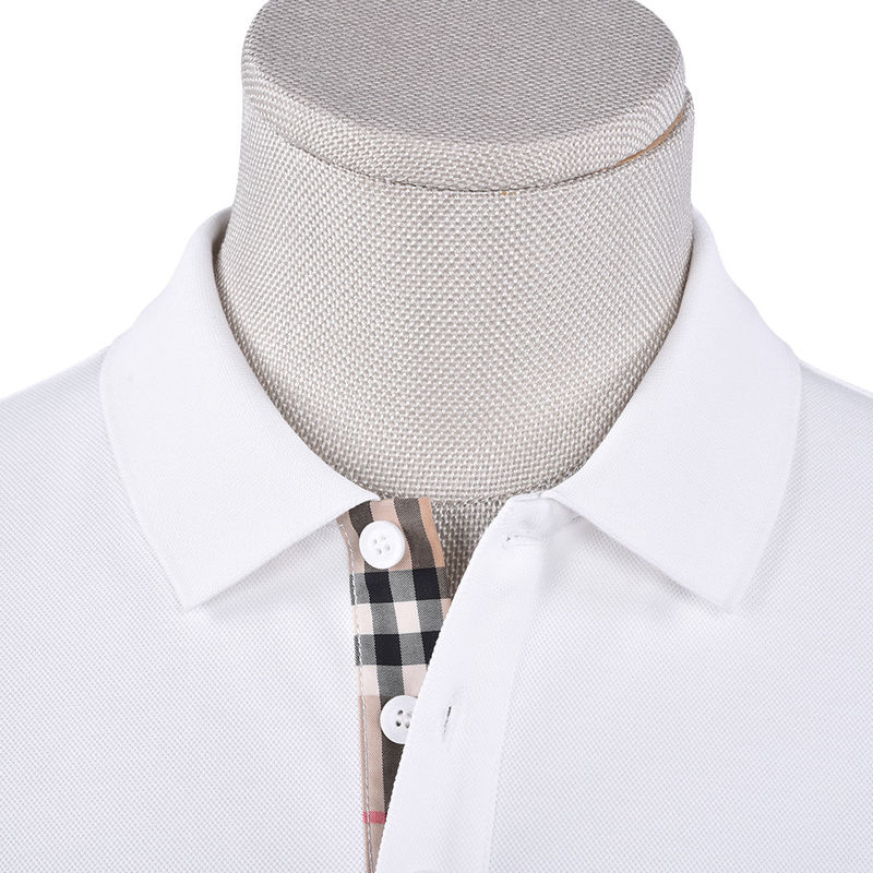 100% de algodón/ 95% 5% de espandéx camiseta de manga corta masculina de polo con logotipo de bordado personalizado