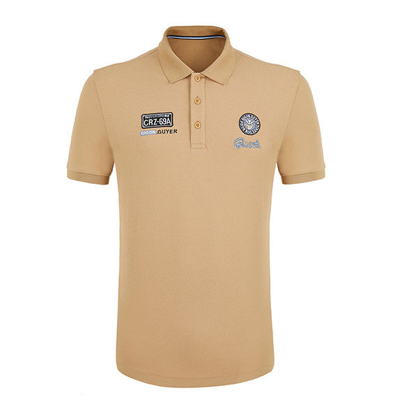 Camisas de polo personalizadas de alta elasticidad y transpirables con logotipo bordado para ropa masculina