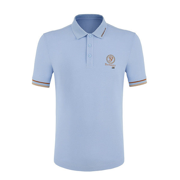 Camisetas de polo de algodón para hombres con logotipo bordado e impresión de sublimación