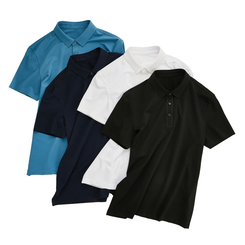 Camiseta de polo de algodón suave para hombres con un peso de tela de 170-210 gramos