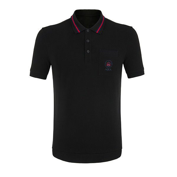Tipo de tejido de punto camisetas de polo masculinas con tejido transpirable y amigable con la piel