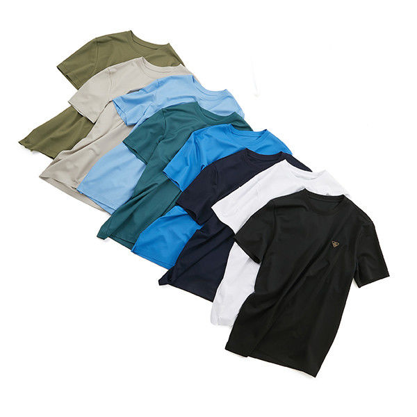 OEM ODM camiseta hombre de algodón cómodo ajuste 230gsm clásico tee manga corta bordado de cuello crewneck