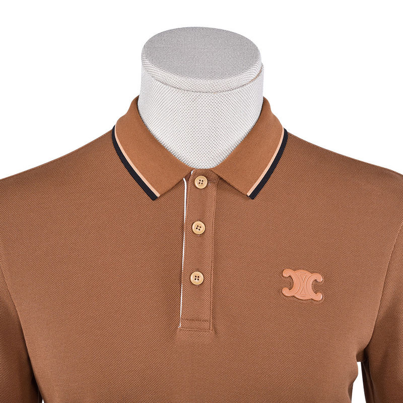 Camiseta de polo de algodón transpirable para hombres primavera otoño sublimación casual diseño personalizado