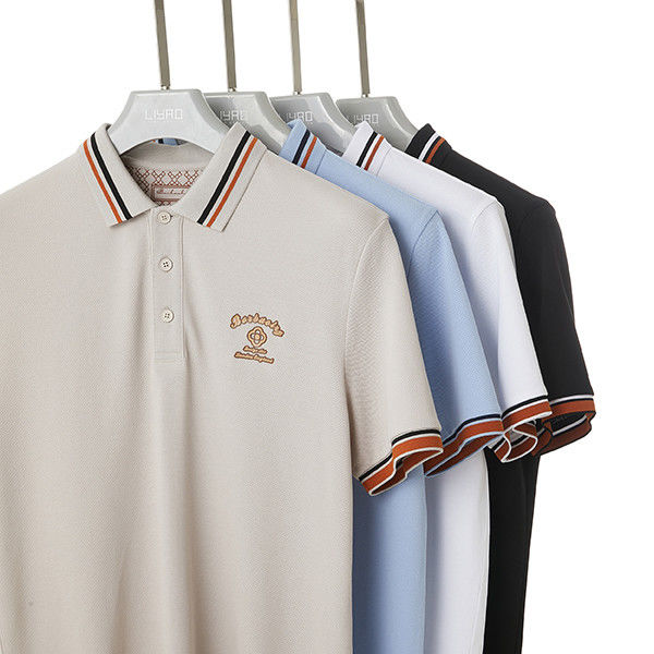 Golf Slim Camisas de polo para hombres 100% de algodón con logotipo personalizado para uso casual