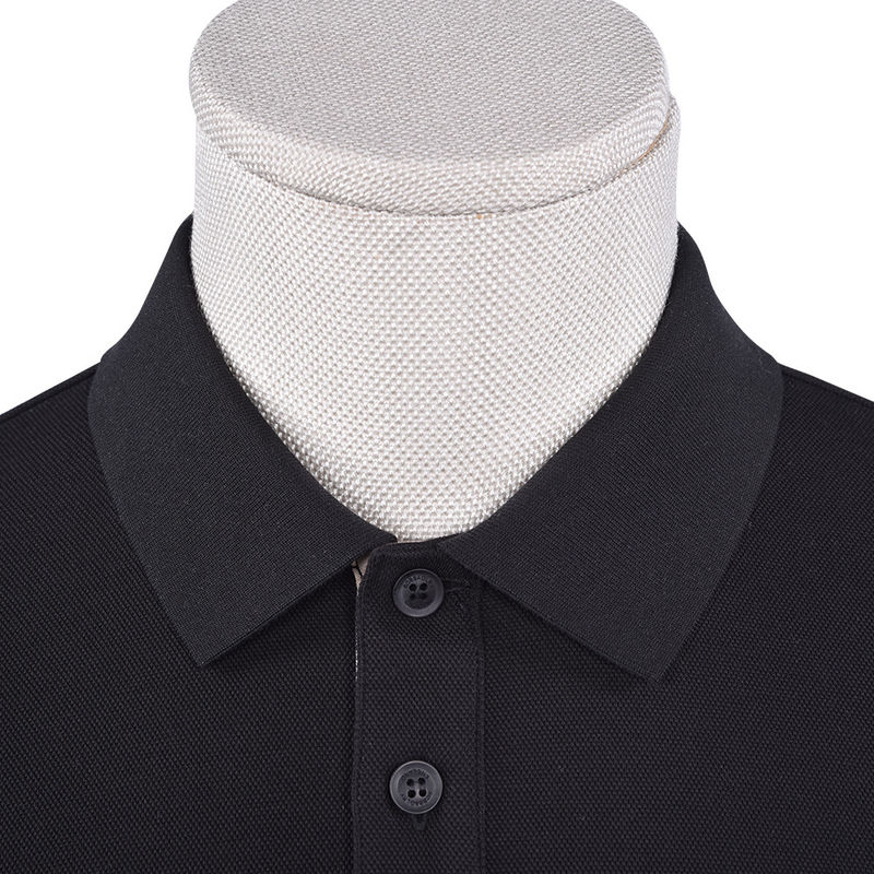 92 Poliéster 8 Spandex Camisas de polo para hombres Manga larga Polo sencillo Antiarrugas