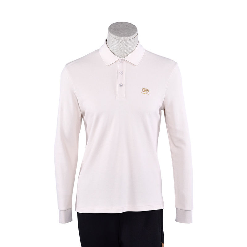 Logotipo personalizado Camisa de polo Slim Fit en negro con método de tejido de punto