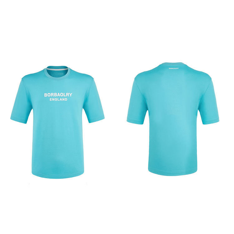 Manga corta camiseta de tamaño grande 100% algodón y camiseta de cuello personalizada para eventos