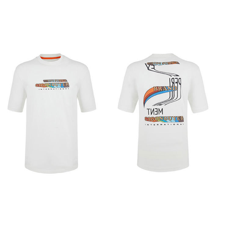 Camisetas de hombre bordadas a medida de 250 Gsm para uso diario en oficinas