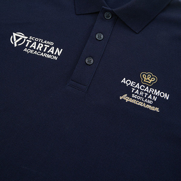 100% de algodón con un logotipo personalizado cómodo, camiseta de polo, tela 95% poliéster 5% spandex