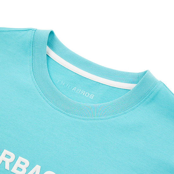 Diseño de impresión rápida de 250 gramos camiseta masculina para uso diario de oficina y deporte