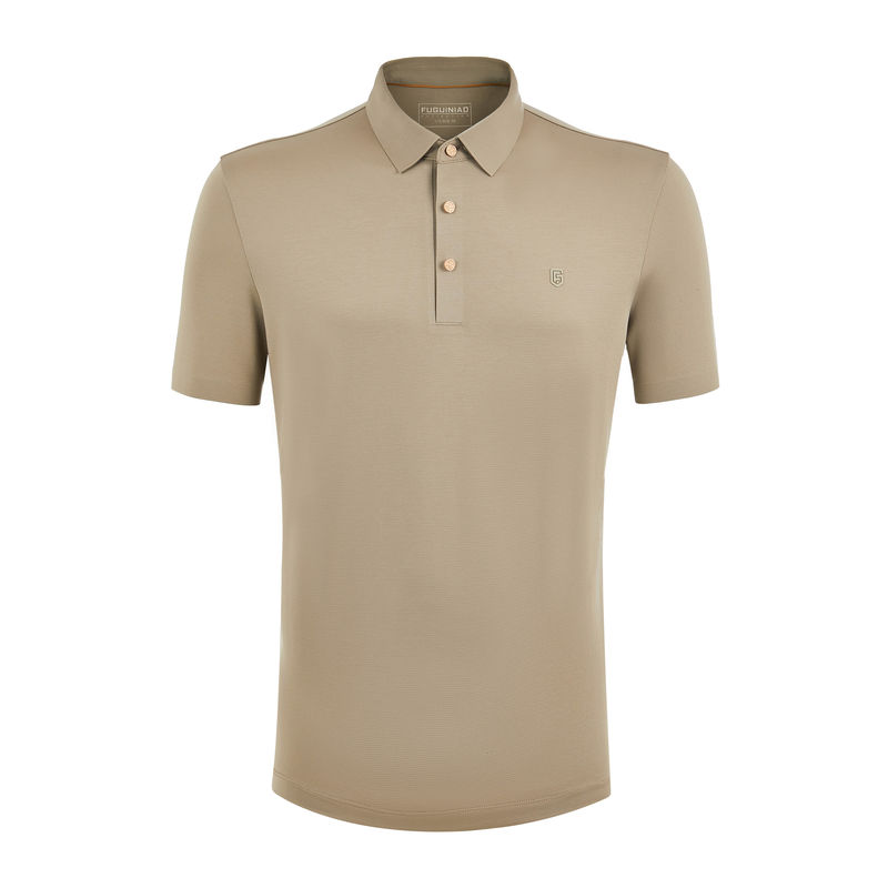 Camiseta de polo de cuello sin costura para hombres con diseño de logotipo personalizado