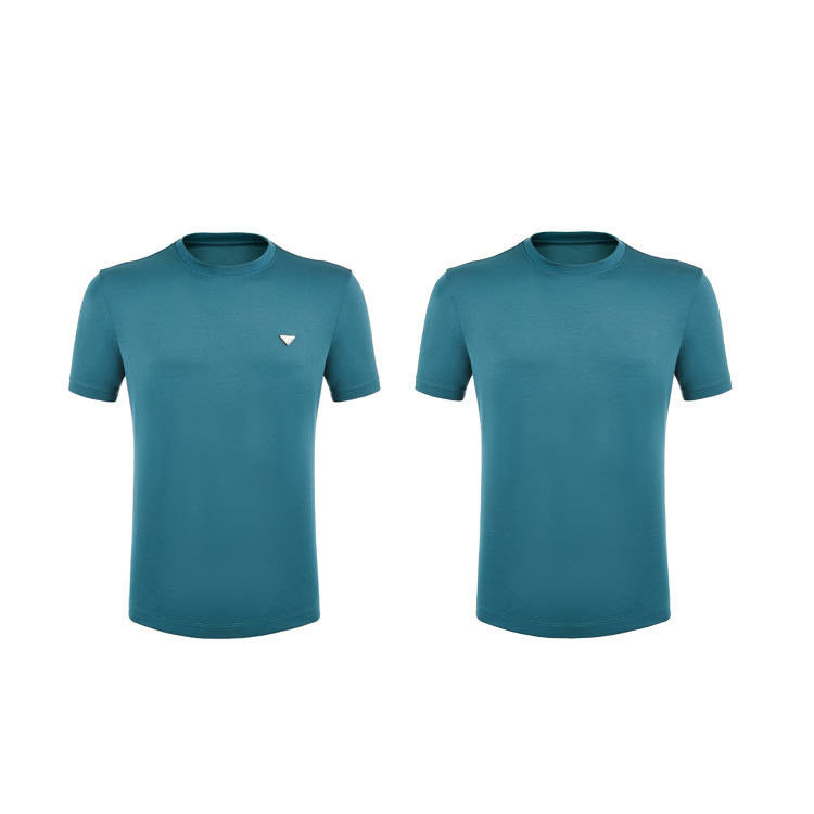 Logotipo personalizable hombre camiseta corta 100% de algodón Polo Tee sin etiqueta Camiseta clásica O-Neck