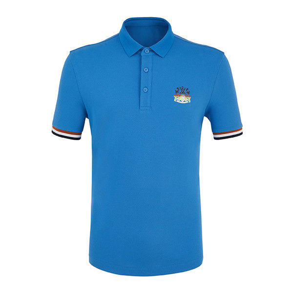 Impresión verde de hombres camiseta de polo de secado rápido más tamaño 100% de algodón Casual Impresión de rayas costilla