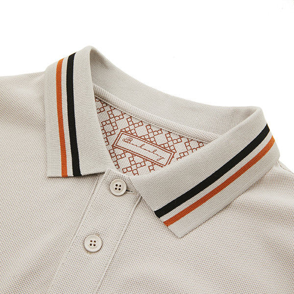 Camiseta de polo en blanco para hombres de algodón pesado con colores y impresión personalizados