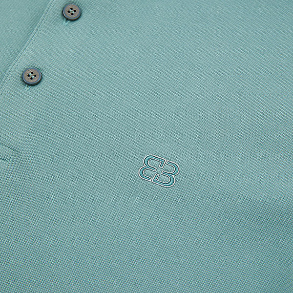 Camiseta con manga corta de hombre con botón de polo Logotipo de bordado de algodón Wingllar Hombres de negocios