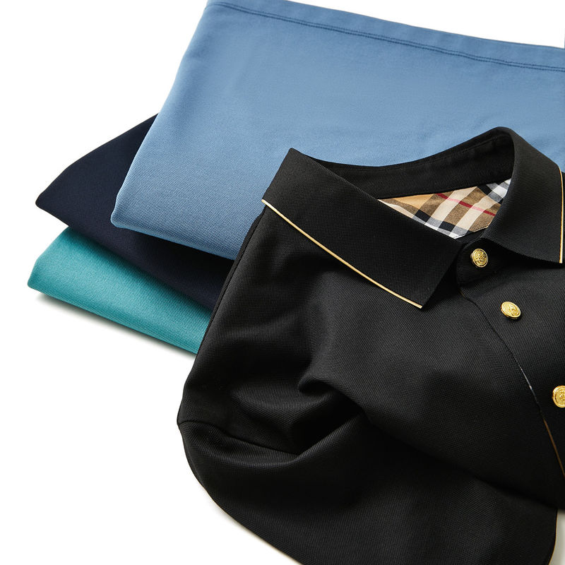 Colores personalizados Camisetas de polo sin costura para hombres con tejido antiarrugas y algodón 100%