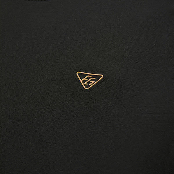 Camiseta corta de hombre con algodón personalizada en blanco negro estilo básico sin detección de agujas