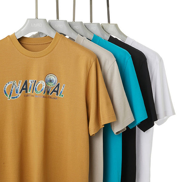 Camiseta secada rápida de algodón 100 de peso pesado de cuello O Camiseta de cuello con diseño personalizable