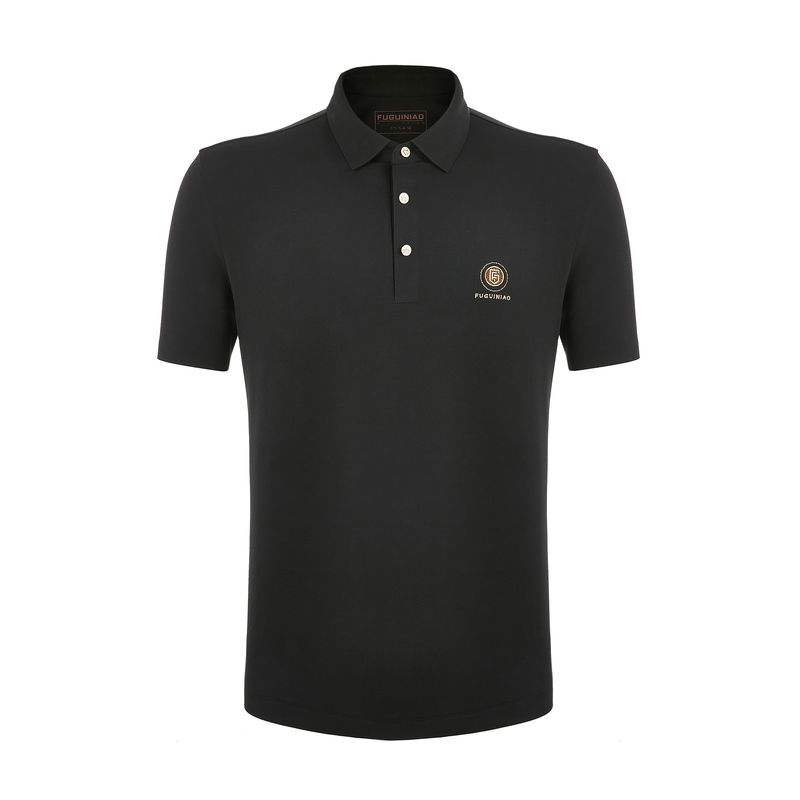 Camiseta de polo masculina con diseño de lujo y bordado exquisito peso pesado ajuste regular