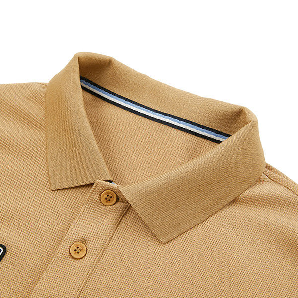 Tendencia de la moda camiseta de polo con detección de agujas para hombres 95% poliéster 5% spandex