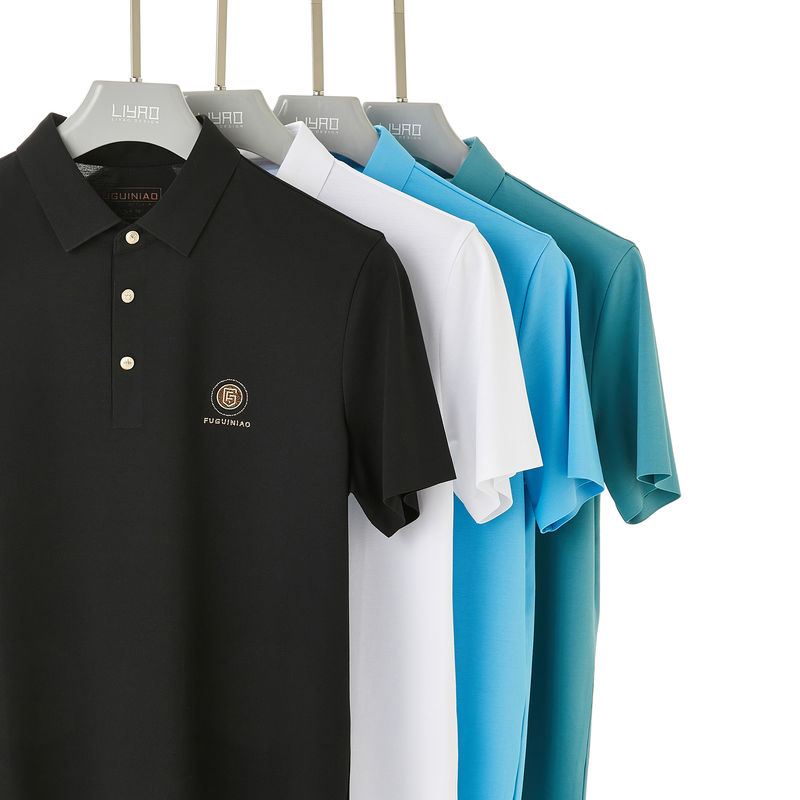 Camiseta de polo masculina con diseño de lujo y bordado exquisito peso pesado ajuste regular