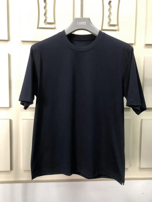 Camiseta de cuello redondo de tamaño grande 100% de algodón estándar ajustado LOGO 64168Y7068