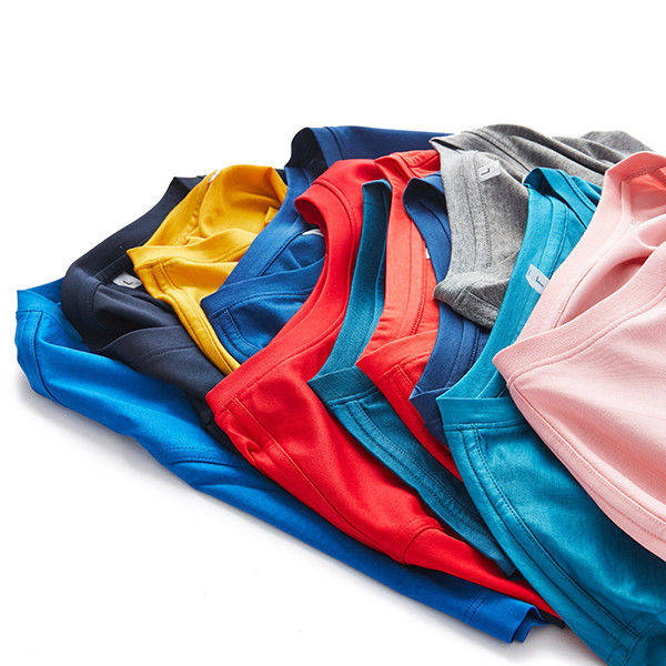 Camisetas cortadas de punto de tamaño grande 100% de algodón para hombres patrones personalizables