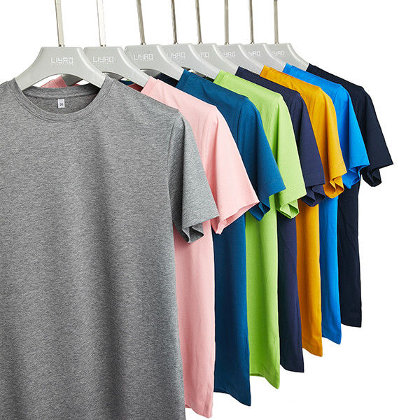 180 Gsm O-Neck camiseta estilo casual con logotipo diseño anti-pilling 100% algodón
