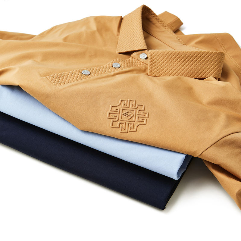 Logotipo de color personalizado Polo Spandex de nylon hombre camiseta sin costuras para OEM ODM patrones