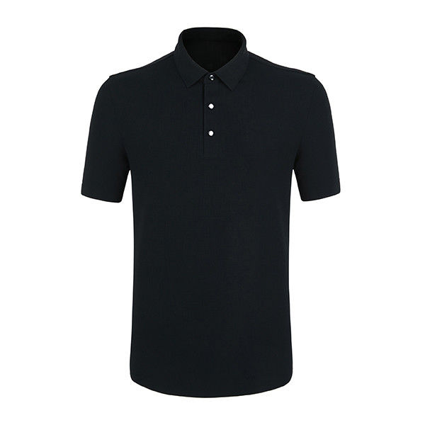 Camiseta de polo antiarrugas de tela de punto para hombres con color personalizado y diseño de gran tamaño