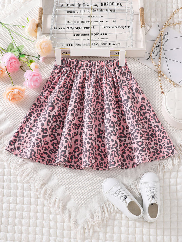 Chicas faldas cortas y vestidos leopardo Impreso en 91% de poliéster 9% de tela de spandex