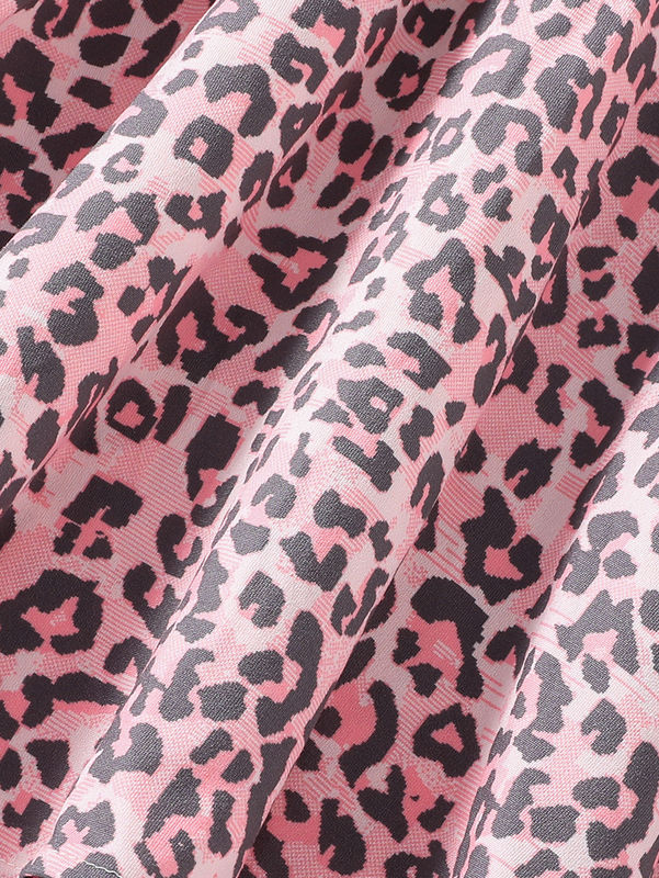 Chicas faldas cortas y vestidos leopardo Impreso en 91% de poliéster 9% de tela de spandex