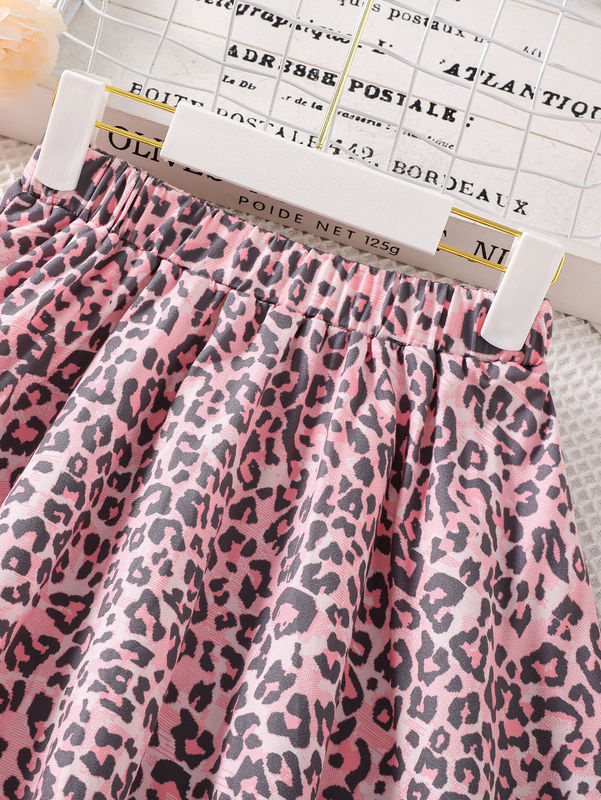 Chicas faldas cortas y vestidos leopardo Impreso en 91% de poliéster 9% de tela de spandex