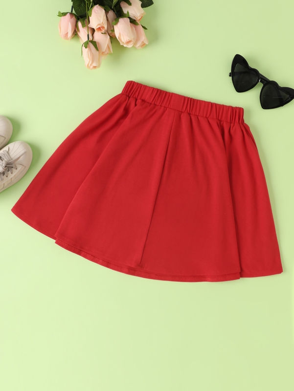 Chicas Rojas faldas cortas y vestidos con el patrón del corazón de amor en poliéster espandéx