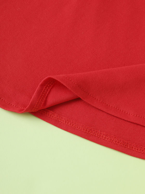 Chicas Rojas faldas cortas y vestidos con el patrón del corazón de amor en poliéster espandéx