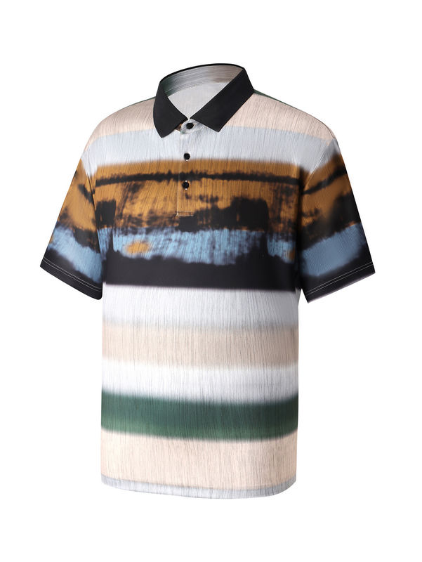 Camisetas de polo para niños de combinación de algodón respirables en colores variados y estampados divertidos