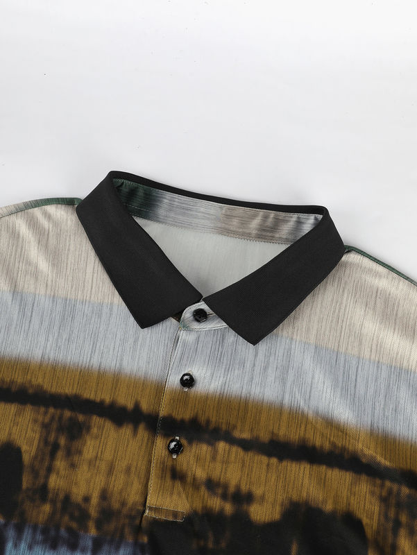 Camisetas de polo para niños de combinación de algodón respirables en colores variados y estampados divertidos