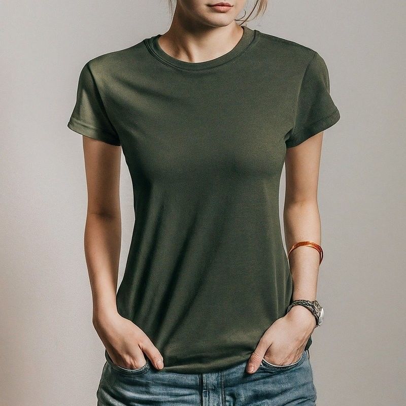 Camisetas sencillas de mujer con etiqueta de logotipo personalizado y tela transpirable de secado rápido