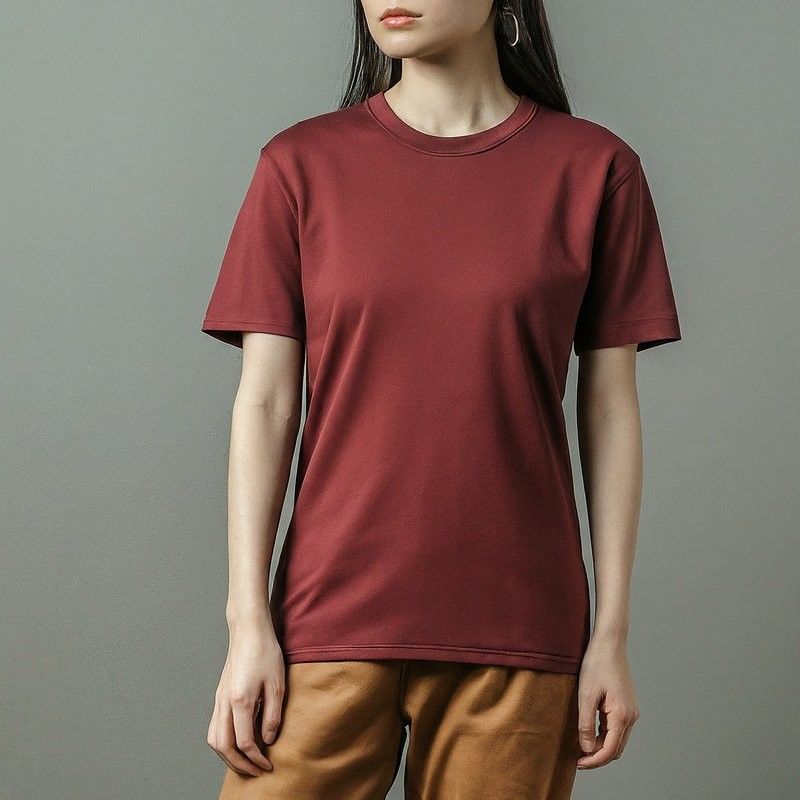 Camisetas de algodón de mujer personalizadas Antipiling 170-210 gramos con manga corta
