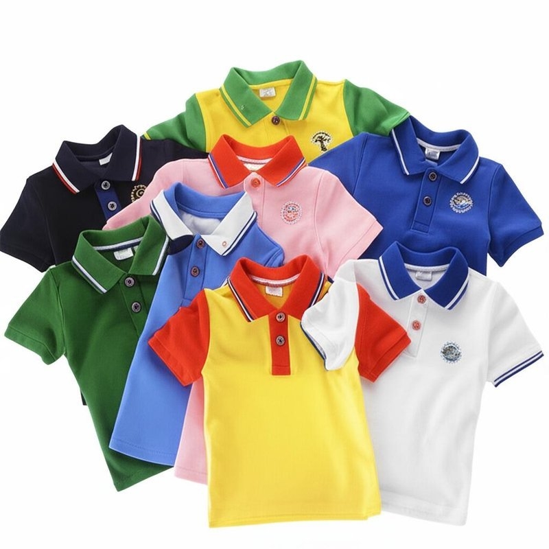 Tipo de cuello niños camisetas de polo para el armario de los niños