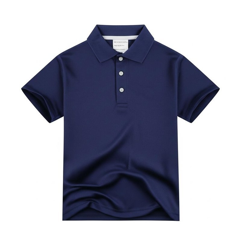 Camisetas de manga corta niños de polo para la escuela Lavar en la máquina Instrucciones de cuidado de la escuela