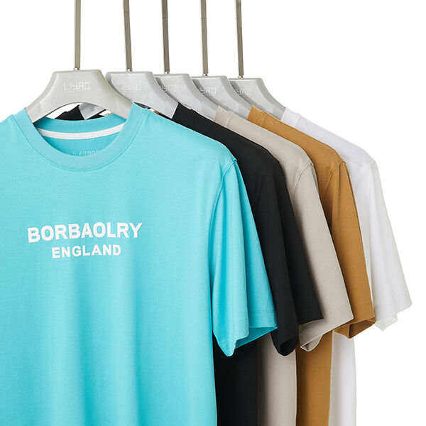 Alta elasticidad de la costumbre de algodón anti-encogimiento cuello redondo cuello redondo camiseta de su propia marca de moda casual ropa de hombre impresa