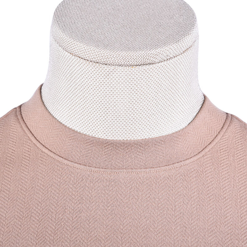 Diseño de etiqueta con logotipo personalizado al por mayor Camisetas lisas de secado rápido, transpirables y antiarrugas de alta calidad con cuello alto para hombre en blanco