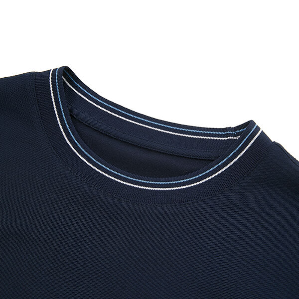 Camisetas 100% Algodón 170-210Gramos Alta Calidad Camiseta Personalizada Bordada Cuello Redondo Bloque de Color con Ribete