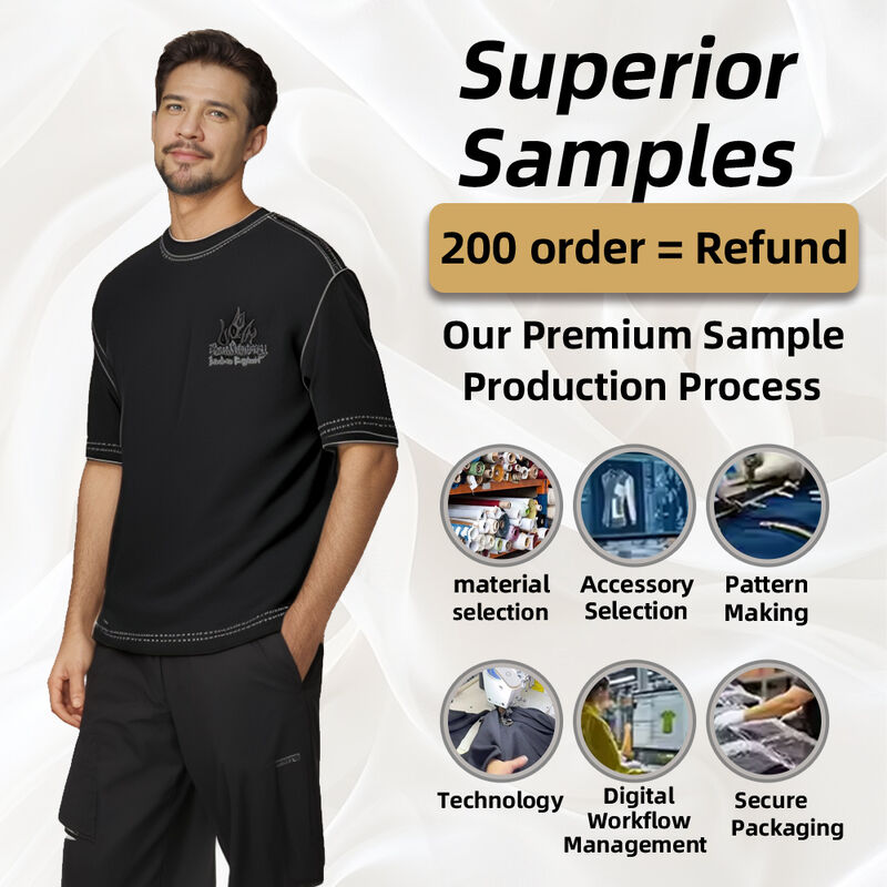 Camiseta de calle de gran tamaño para hombre de algodón de alta calidad de verano negro de gran venta