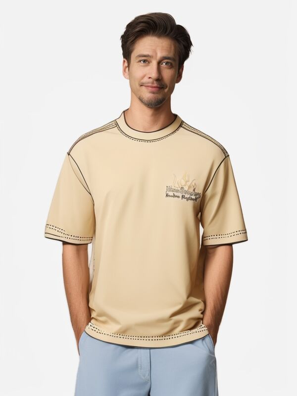 Camiseta de calle de gran tamaño para hombre de algodón de alta calidad de verano negro de gran venta